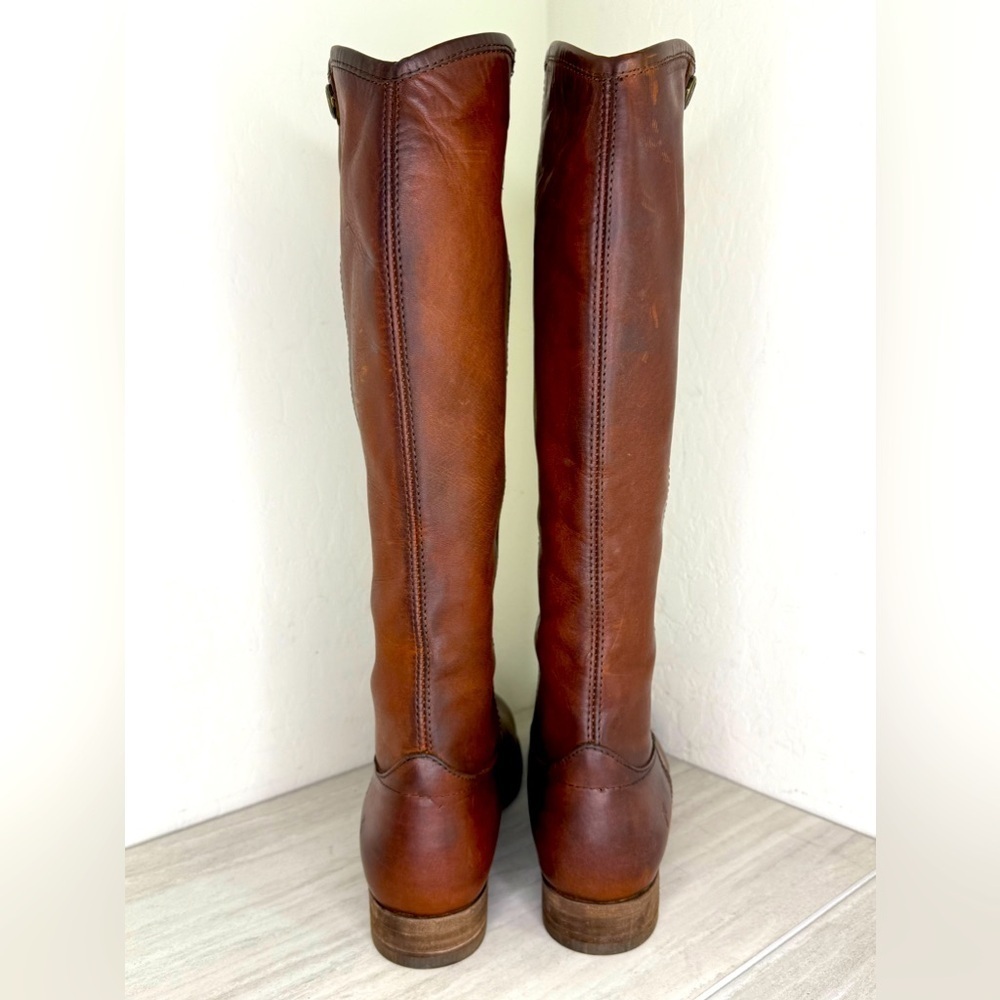 NEW FRYE MELISSA BUTTON 2 Cognac Leather Women’s Size 9.5B - Picture 6 of 8